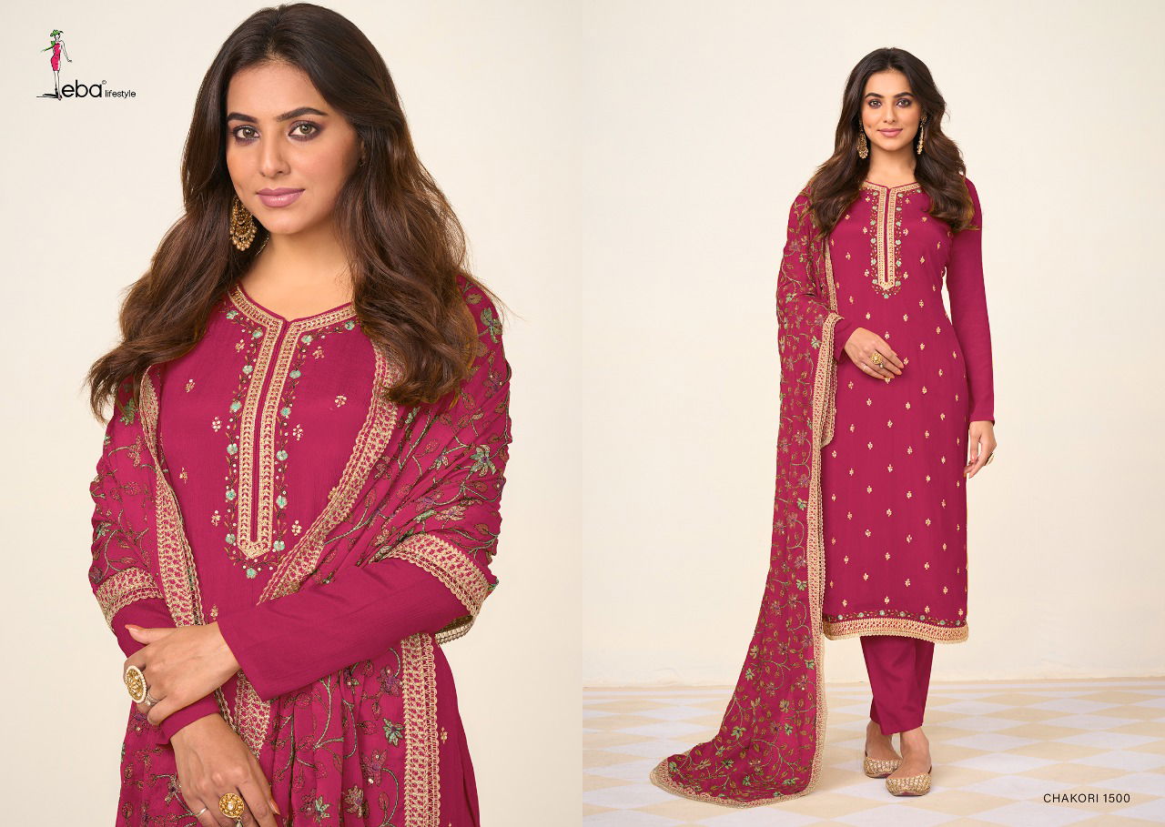 Eba Chakori 2 Heavy Chinon Festive Wear Embroidery Salwar Kameez Collection